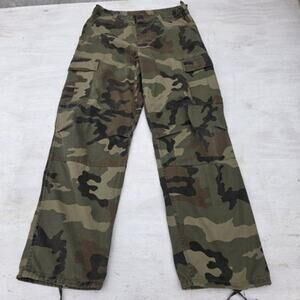 Winchester Military Cargo Pants Mens 34 Woodland Camo Button Fly Hunting VTG